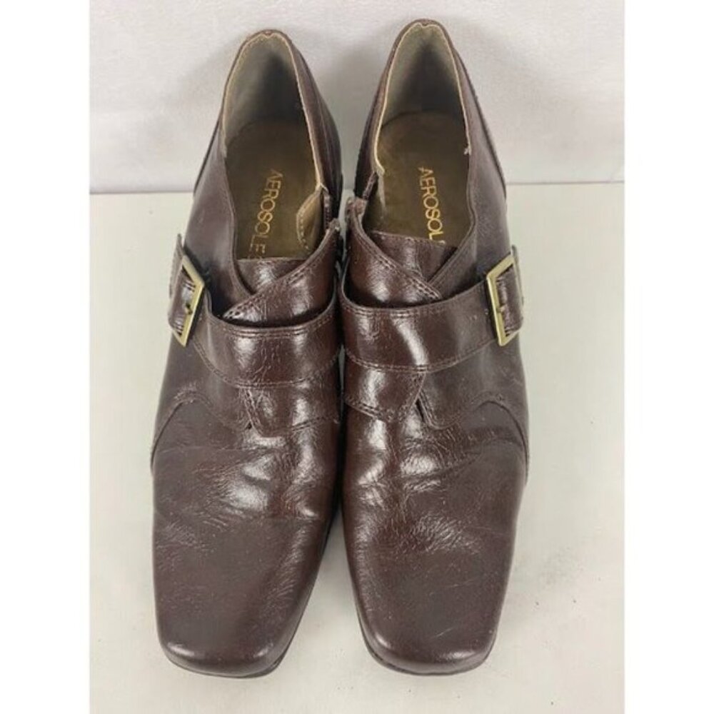 Aerosoles Brown Pensawcola Heel Comfort‎ Pumps Shoes Women's Size 9.5(US)